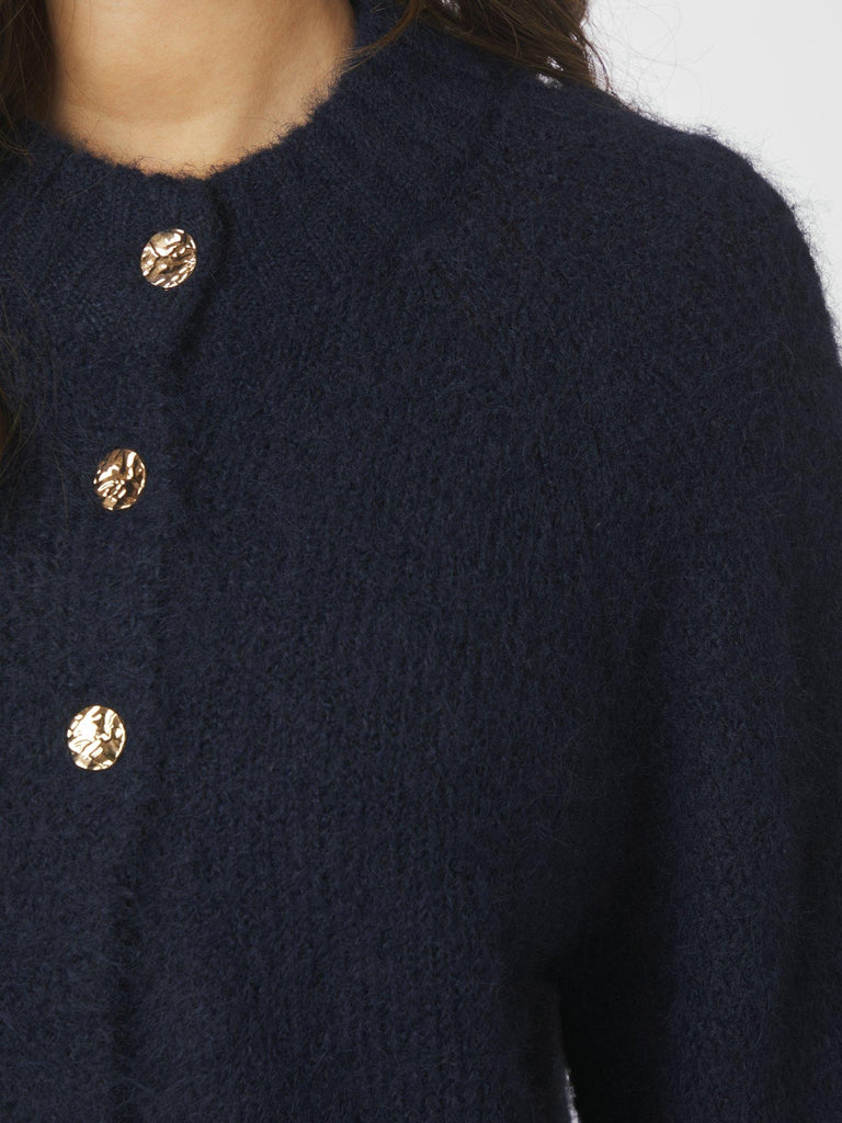 FLUFFY KNIT CARDIGAN CONSISTER ネイビー FLUFFY KNIT CARDIGAN | CONSISTER